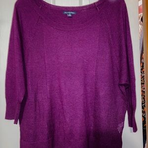 purple oversized sweater